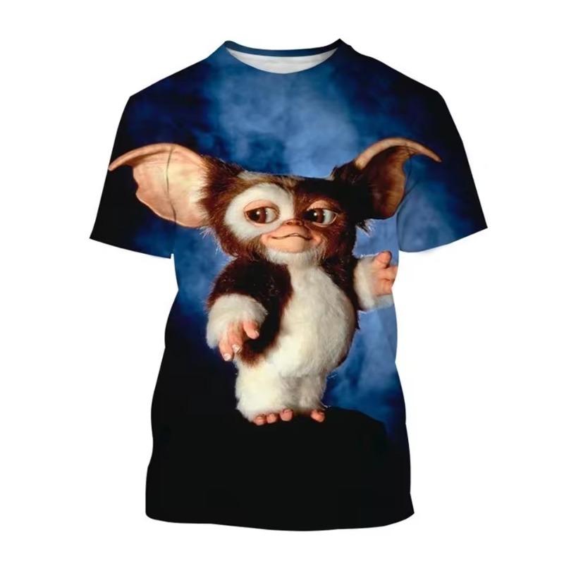 Modisches Rundhals-Kurzarm-T-Shirt mit 3D-Druck, bedrucktes T-Shirt, Herrenoberteil