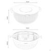 Colander with Mixing Bowl Set Fruit Vegetable Washing Basket Detachable Washer for Grapes Beans