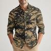 Camicia da lavoro industriale da uomo ampia classica con revers e multitasche