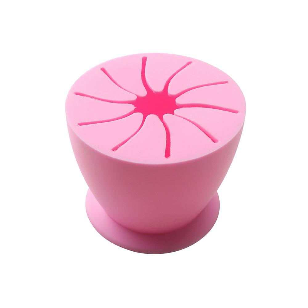 Silicone world Desktop Garbage Collection Box Vinyl Scrap Collector With Suction Cup Silicone Storage Ball Waste Box