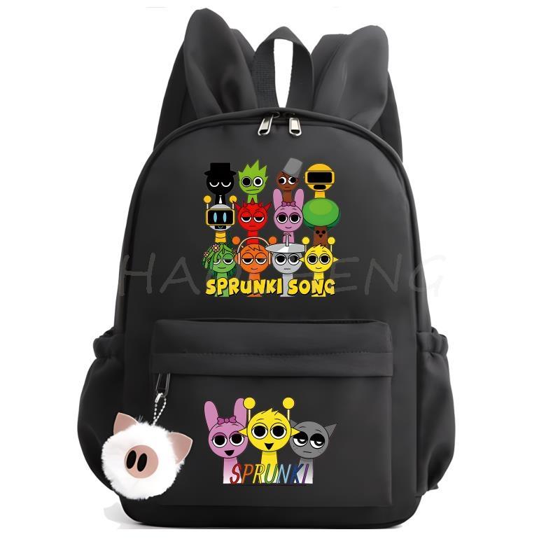 Hot New Sprunki Print Backpack for Girl Boy Student Teenager Children Rucksack Casual Women Cute School Bag Kids Birthday Gift