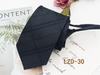 Men's Easy-Pull Knot-Free 8cm Striped Black Zipper Tie