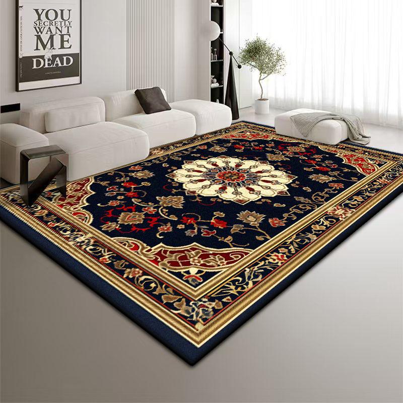 Persian Style Big Size Carpet Living Room Fluffy Antiskid Bedroom Decoration Rug Easy Clean Entrance Door Mat Machine Washable