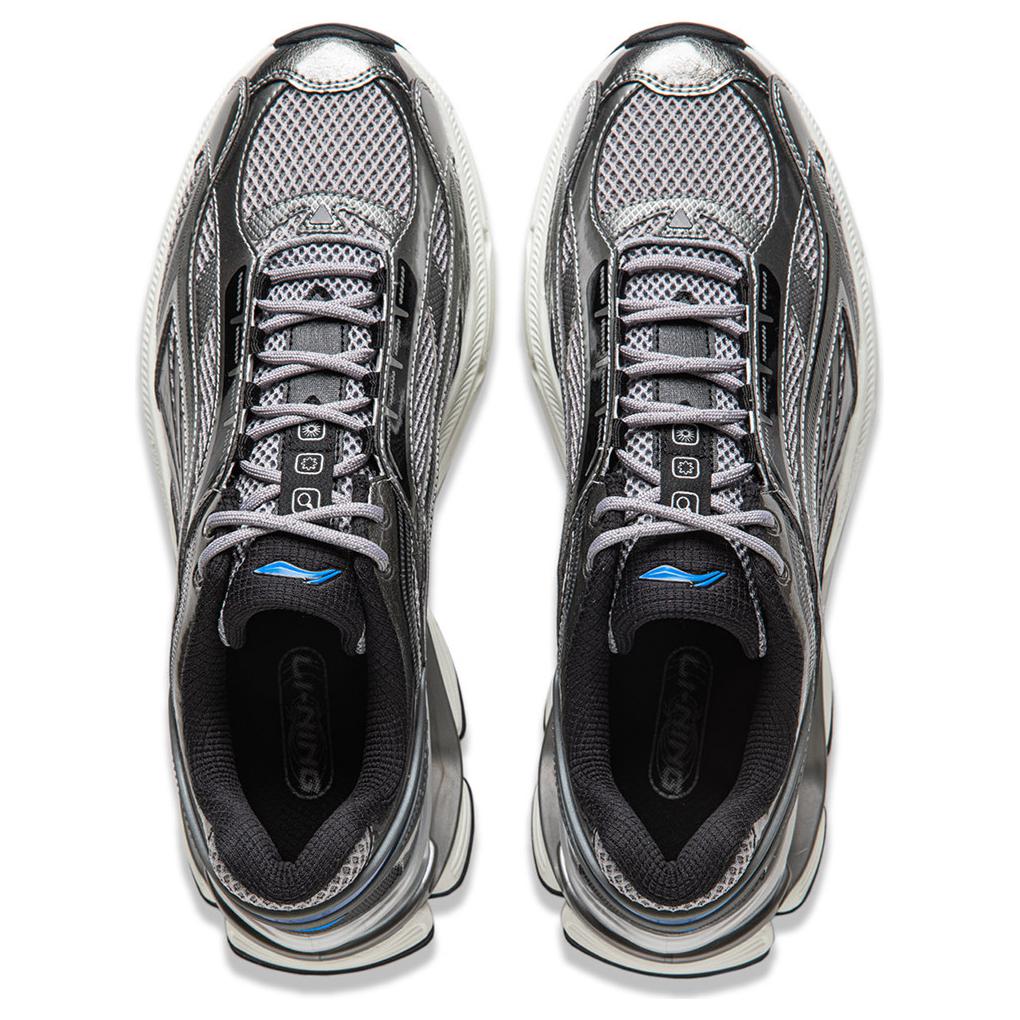 Li Ning Aurora RENEW Slip Resistant, Abrasion Resistant, Support, Height Increasing Low Top Casual Shoes Men's Gray AGCU075-3