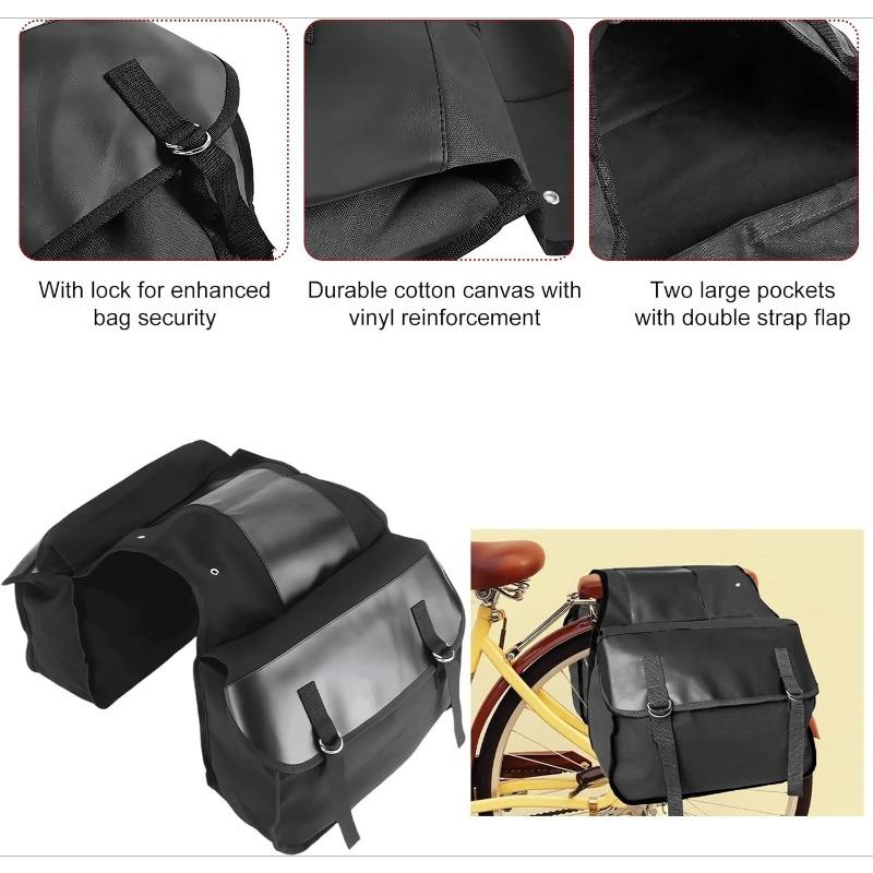 Doppelseitige Fahrradtasche 30-40L Wasserdichte Doppelte Gepäckträgertasche mit Regenhülle für MTB Rennrad Faltrad E-Bike Fahrradzubehör