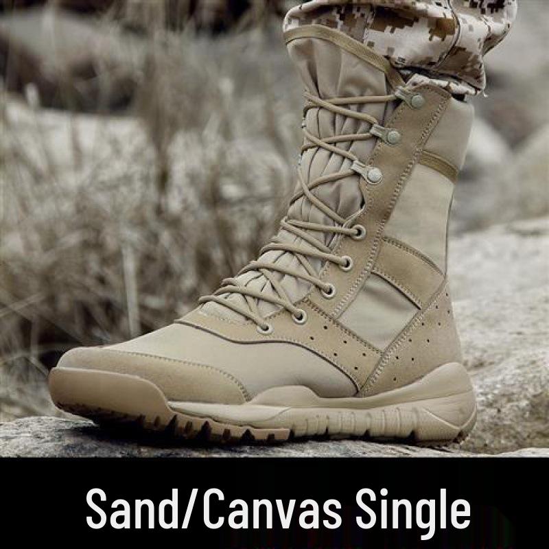 

Летние ботинки SFB Desert : Амортизирующие, высокие тактические ботинки для мужчин и женщин, легкая, дышащая обувь для ведения боя CQB. 40