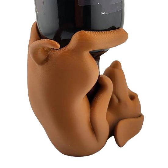 Wine Bottle Holder Cute Resin Dog Wine Rack Bar Decor Sturdy Stable