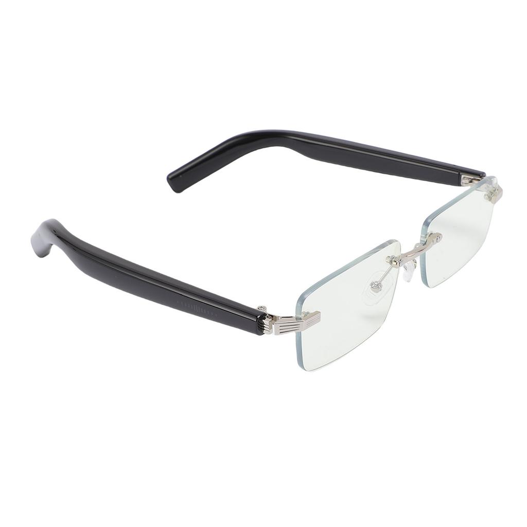 AI Translation Glasses Bluetooth 5.3 144 Languages Real Time Rimless Smart Translator Glasses with Anti Blue Light Lens