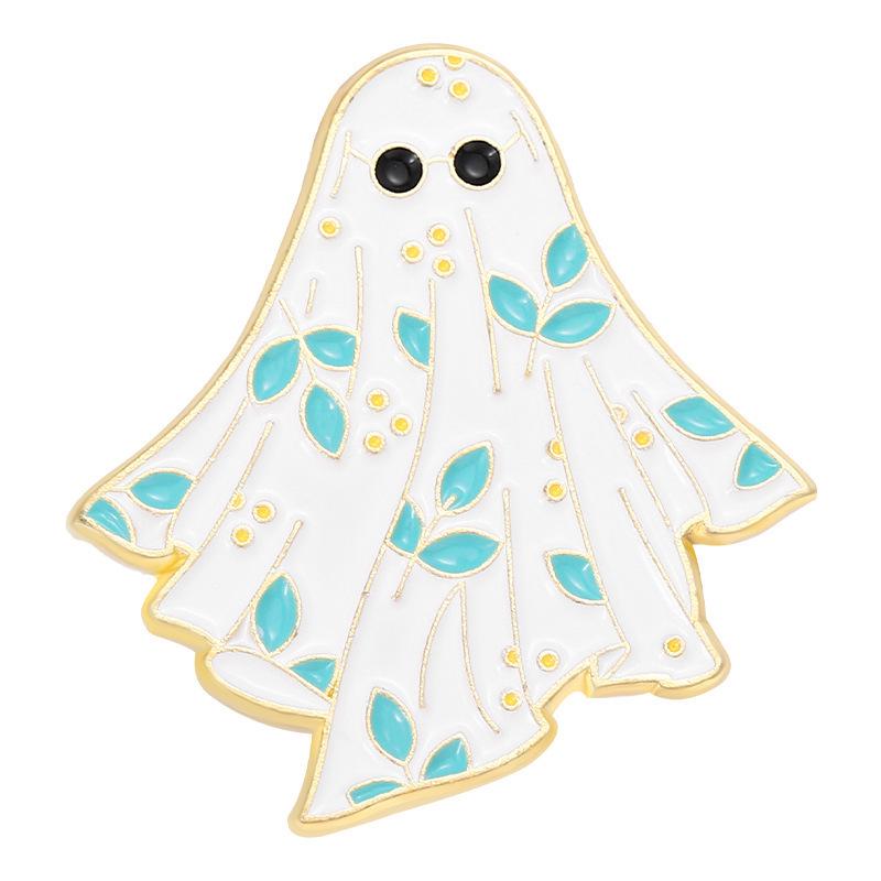Halloween Cartoon Pumpkin Ghost Skull Metal Brooch - Funny & Cute Pin for Men and Women
