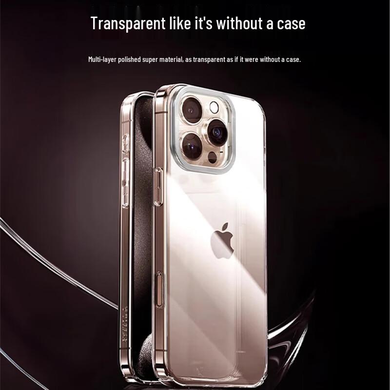 TORRAS Clear Phone Case with Invisible Lens Kickstand