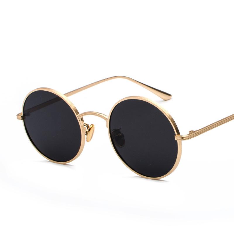 Sunglasses Personality Round Frame Men Punk Style Harajuku Style Metal Fashion Retro Women Korean
