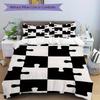 3Pcs Puzzle Pieces Printed Bedding Set, Breathable And Soft, Machine Washable, Christmas Gift, Suitable for Bedroom Decoration, 15207