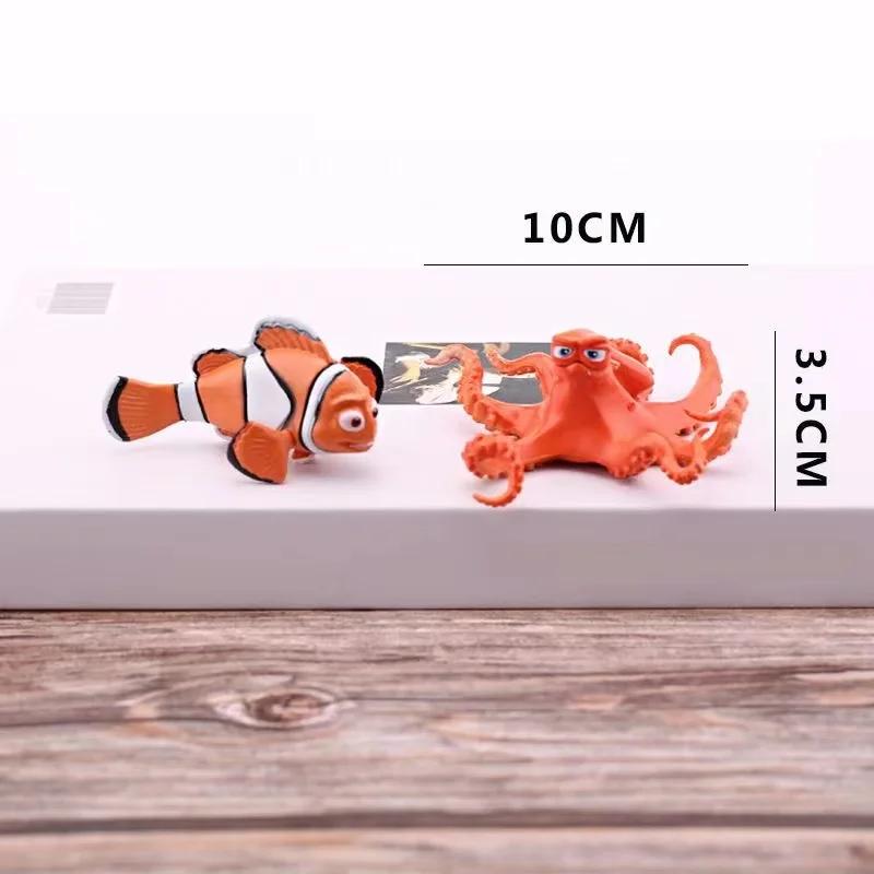 6 Pcs Disney Finding Nemo Dory Clownfish PVC Toy Model Statue Doll Series Decoration Doll Birthday Gift
