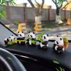 Eight Panda Holding Panda Mini Animal Resin Panda Christmas Landscape Garden Funny Decorative Small Miniature Spirit Dollhouse Small Souvenir