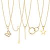 17KM 5-piece Set Ins Creative Personality Niche Set Necklace Women's Pentagram Love Butterfly Artificial Pearl Necklace