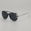 JYL TS Rimless Sunglasses With Leopard Head UV Protection Style 116