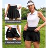 CHARMLEAKS Tennisröcke für Damen mit Shorts und Taschen Gewellter sportlicher Golf-Skort