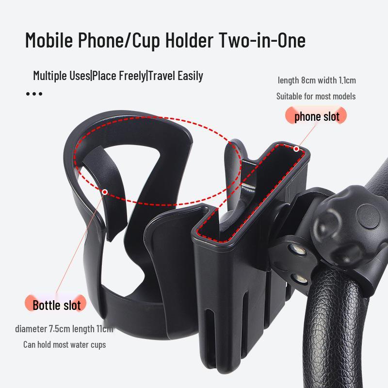 Universal Stroller & Bike Cup Holder for Baby Bottles, Drinks & Water Bottles