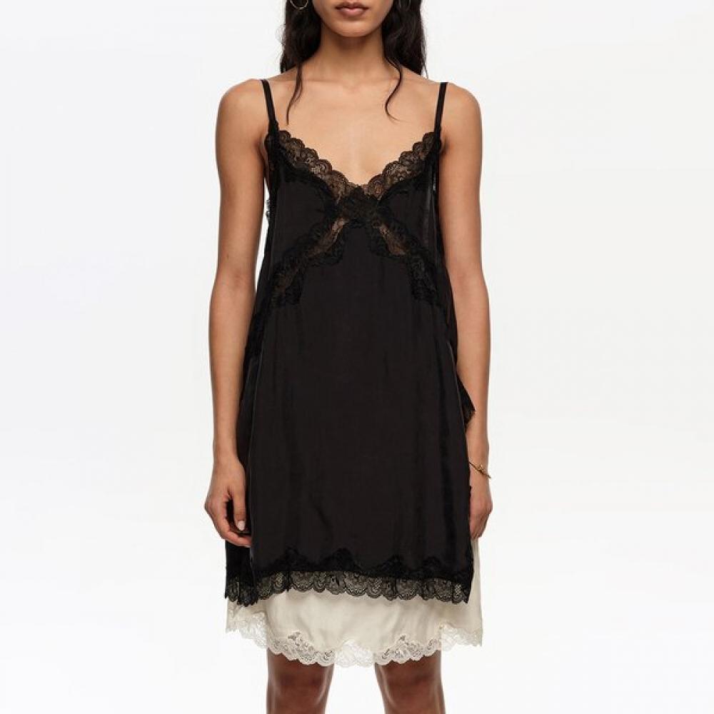 

Bimba Y Lola Long Washed Lingerie Top Black B265awb021bkb Black/XS