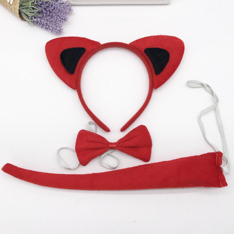 Animal Headband Set With Bunny And Cat Ears For Cosplay Party Costume Accessories