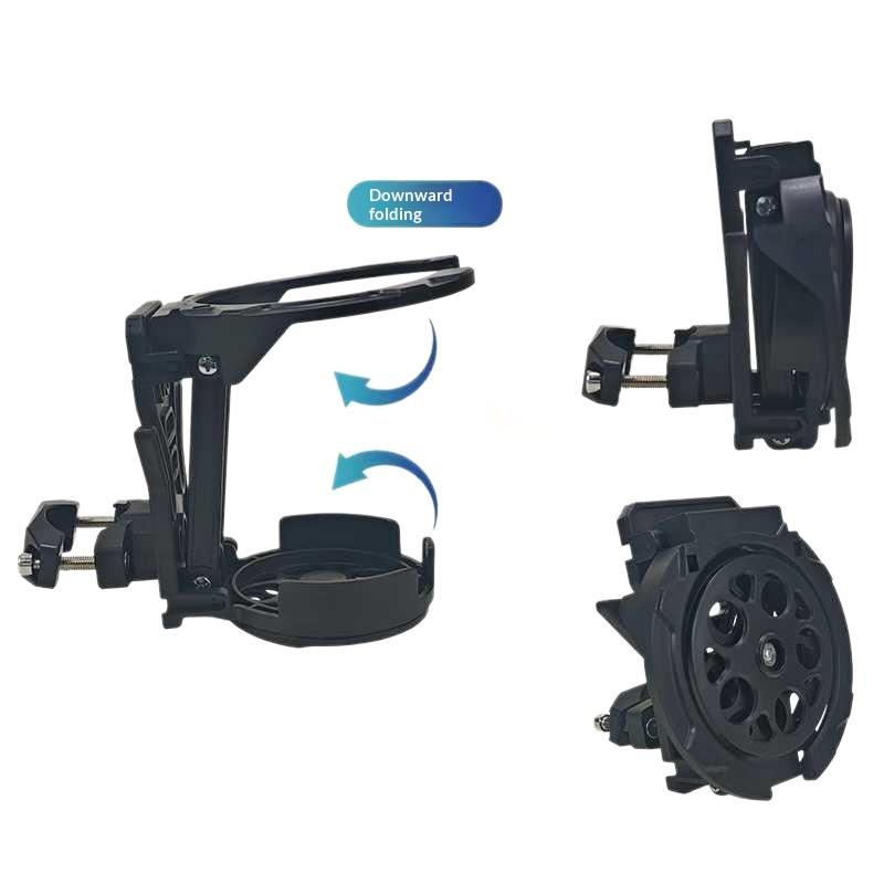 1Pcs Universal Foldable Retractable Multi Purpose Water Cup Holder For Motorcycle Bike Atv Scooter Handlebar Drink Bottle Mount