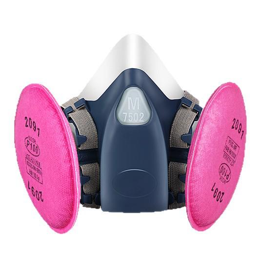 7502 Industrial Silicone Dust Mask with 2097 P100 Filter for Welders