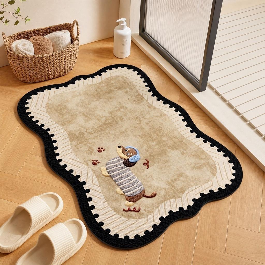 Diatomaceous Bath 4060cm, Absorbent Non- Bathroom with Pattern, Indoor Floor