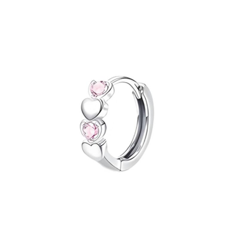 A pair of hypoallergenic screw earrings for women, featuring a set of zircon butterfly and star pendant earrings
