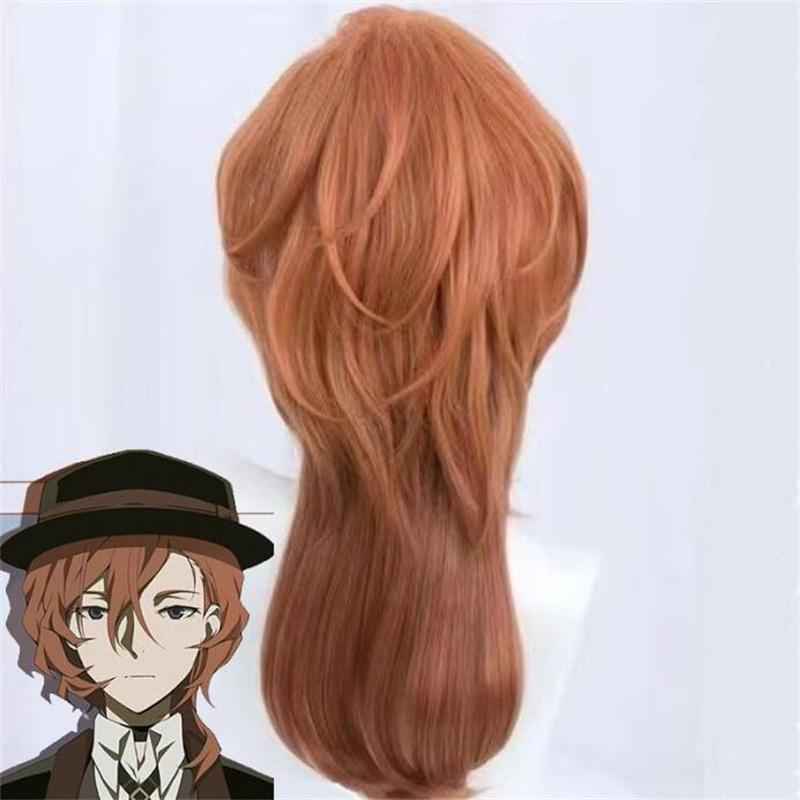 Really High Quality Anime Chuya Nakahara Chuuya Cosplay Wig Heat Resistant Synthetic Hair Wigs + Wig Cap