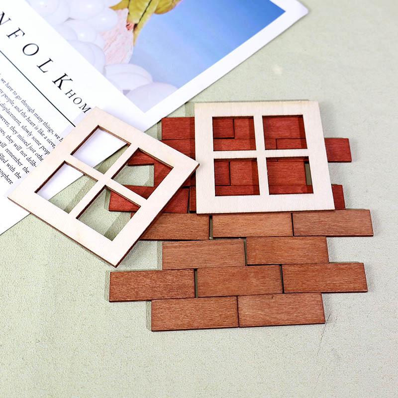 10Pcs 1: 12 Scale Mini Wooden Dollhouse Floor Boards Miniature Dollhouse Flooring Bamboo Furniture For Model Accessories