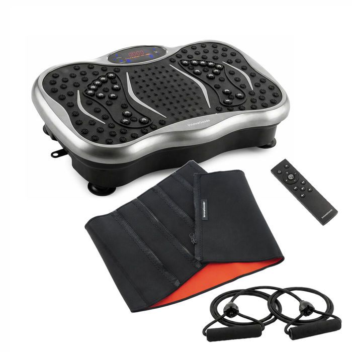 Pack Plate-forme de vibration - INNOVAGOODS - Vivflow + Redle - Haut-parleur - Bandes de résistance - Ceinture sauna noir