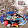 1pc UFO Robot Grendizer7 Print Round Carpet Chair Round Carpet Suitable for Bedroom Living Room Home Decorative Carpet