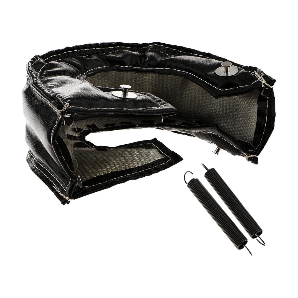 T3 Titanium Turbo Heat Shield Blanket Turbocharger Cover Wrap Natural With Fastener Springs Hook Auto Turbo Heat Shield Barrier