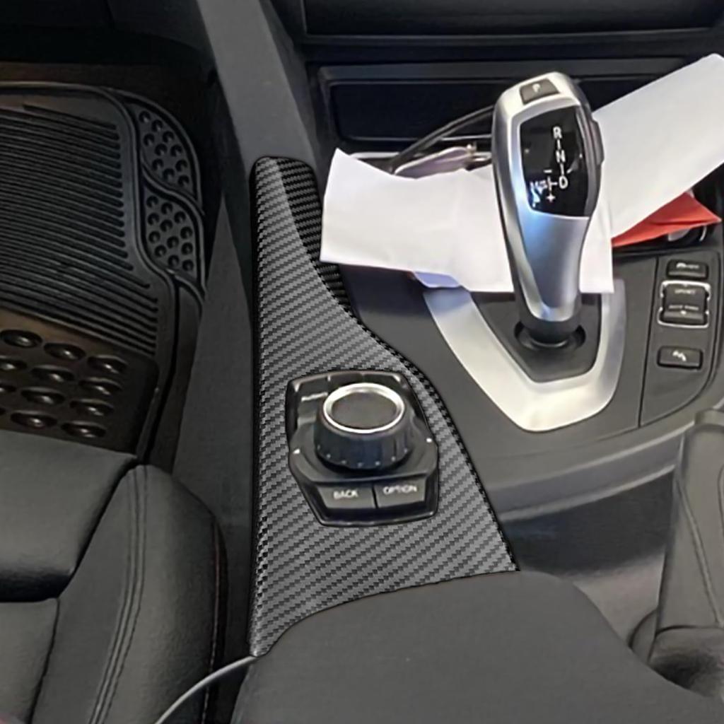 AIRSPEED Real Hard Carbon Fiber Console Multimedia Button Panel Cover for BMW and F36 3 Series and 4 Interior Stylish Custom Interior Car RHD F30,