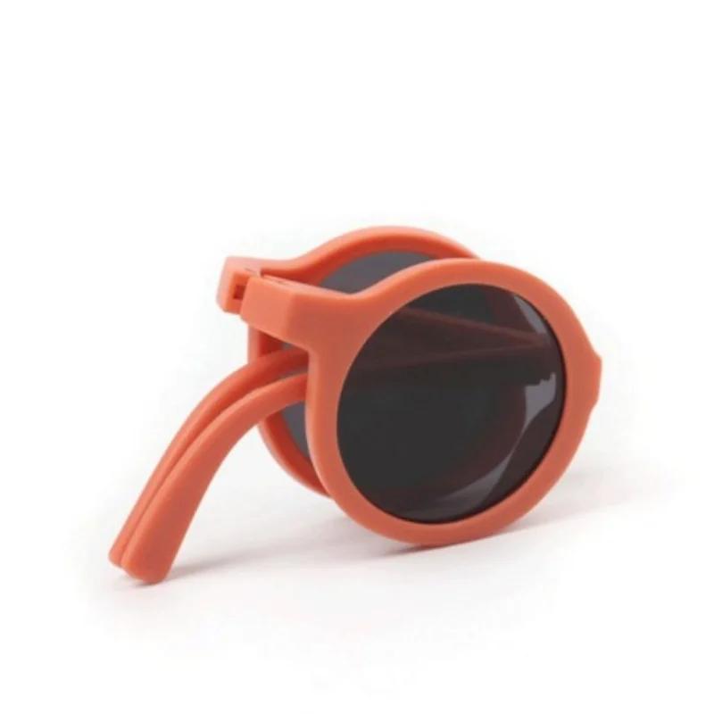 Foldable Kids Sunglasses Girls Boys Cute Round Sun Glasses Children Street Beat Eye Glasses Baby Shades Eyewears UV Protection