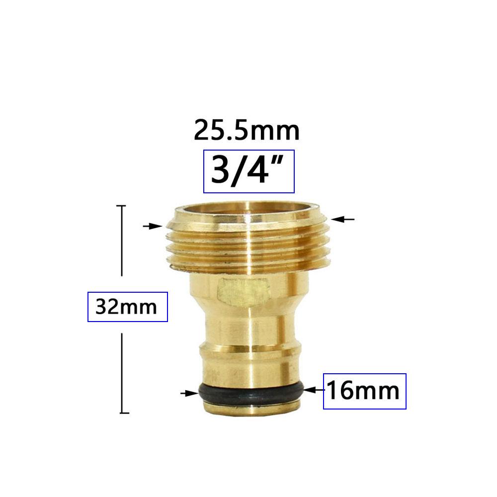 1/2'' 3/4'' 1'' Brass Hose Quick Connecter 16mm 20mm Copper Tap Coupling Adapter Garden Tubing Repair Watering Gun Fittings