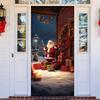 Christmas Door Cover Cute Reindeer Front Door Cover 35x82in Porch Welcome Sign Banner for Winter Holiday Party Photo Backdrop Decor