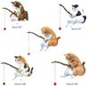 Mini Aquarium Fishing Cat Ornament Aquarium Fish Tank Landscaping Small Cartoon Cat Statue Interesting Miniature Fishbowl Decor