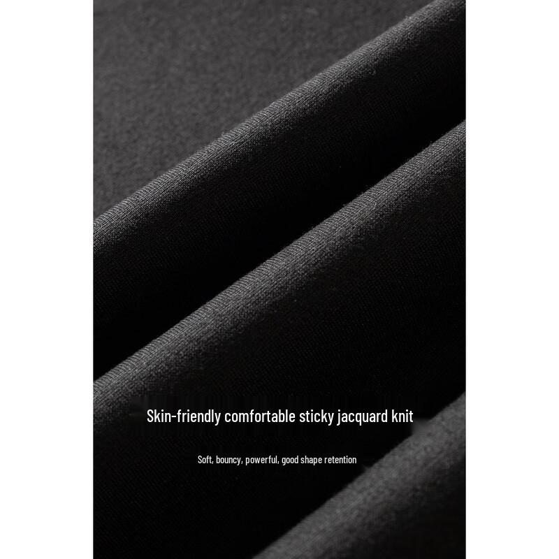 Mengshuya Women's High-Waist Slim Straight-Leg Knit Trousers