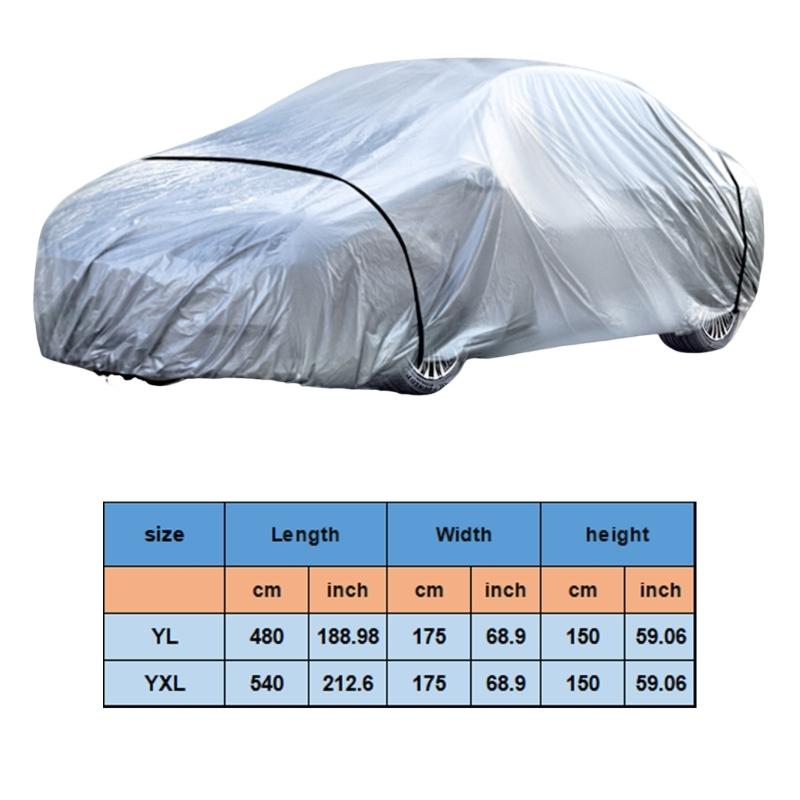 Vehicle Cover Full Body Protection Waterproof Dustproof UV Resistant Universal Heavy Duty Vehicle Protector for Parking