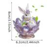 Double-Printed Easter Bunny Ornaments 2D Flat Rabbit Acrylic Keychain  Car Rear View Mirror
