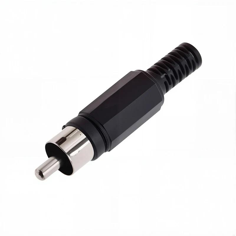 

10/50/100Pcs RCA AV Male Plug Female Socket Lotus Plug Connector with Plastic Shell Welding Adapter for Audio Video Speaker 10pcs