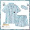 TYBERRY Hangyodon Long and Short Summer and Air Conditioning Front Character Simple Style Short Sleeve Set Pajamas, Loungewear, Sleeves, Spring,