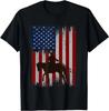 Horse Riding American Flag Rodeo Gift Tee Unisex T-Shirt