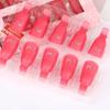 Set of 10 nail clips for removing hybrids, gel varnish, red