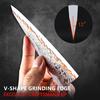 Grandsharp DIY Knife Blade 55 Layer Damascus 10Cr15CoMov Steel V-Grinding Edge DIY Knife Making Sharp Blade Without Handle