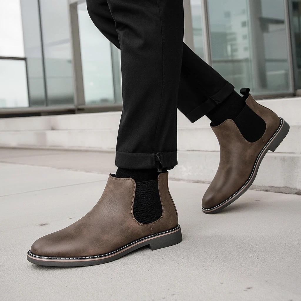 Enkellaarzen Voor Mannen Merk 2026 Casual Comfortabel Retro Mode Chelsea Boots