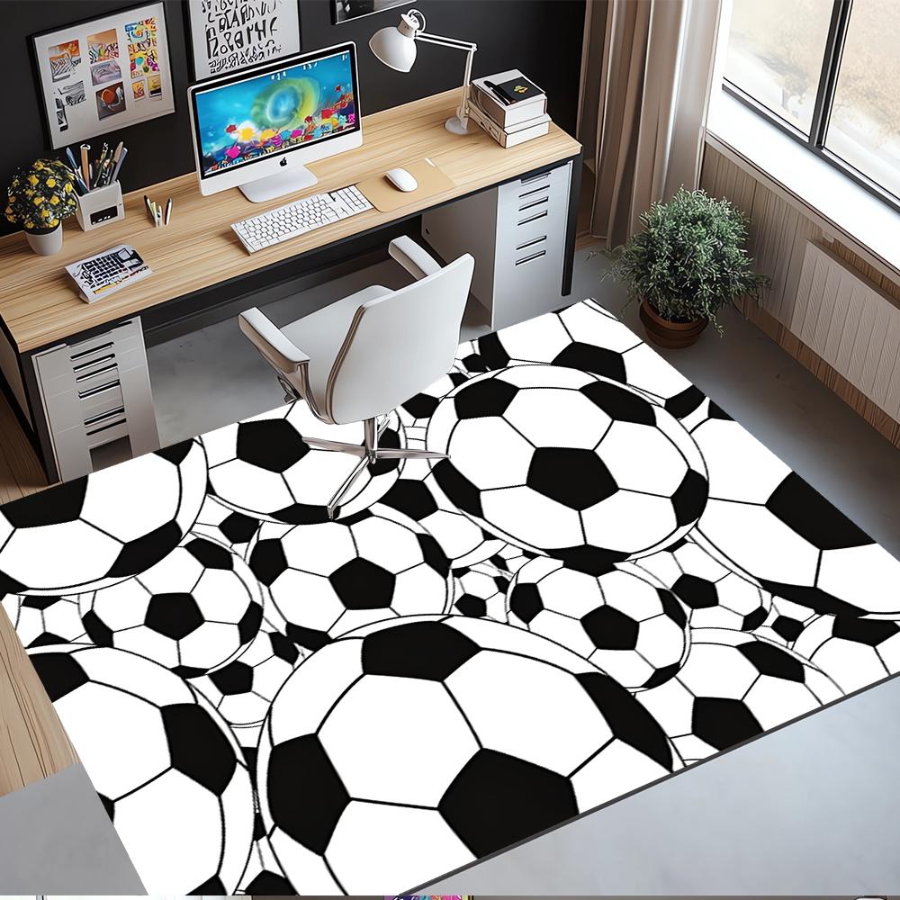 Soccer Printed Carpet,Rug,for Office Chair Living Room Bedroom Kitchen Room Decor Gifts.