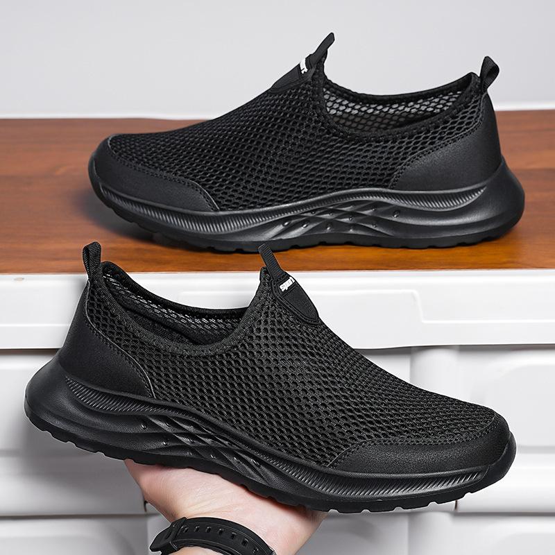 One-Foot Casual Shoes Men's Mesh Breathable Lightweight Sports Shoes Fashionable Versatile Trendy Travel Shoes Comfortable