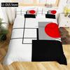 Geometric Square Duvet Cover Soft Abstract Stripes Bedding Set Circle Geometric Quilt Cover Modern Graphic Artwork Pillowcases